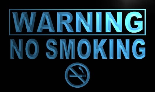 Warning No Smoking Neon Light Sign